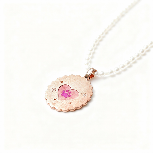 (Sterling Silver) The Pearl Halo Portrait Pendant