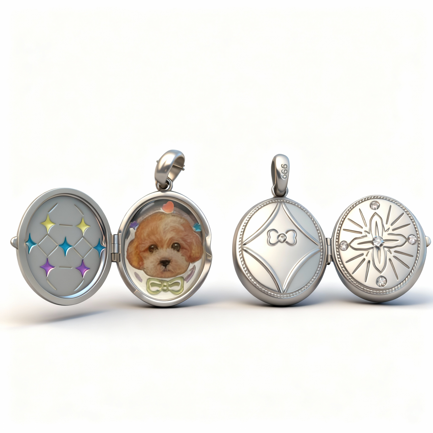 (Sterling Silver) The Silvery Orb Locket